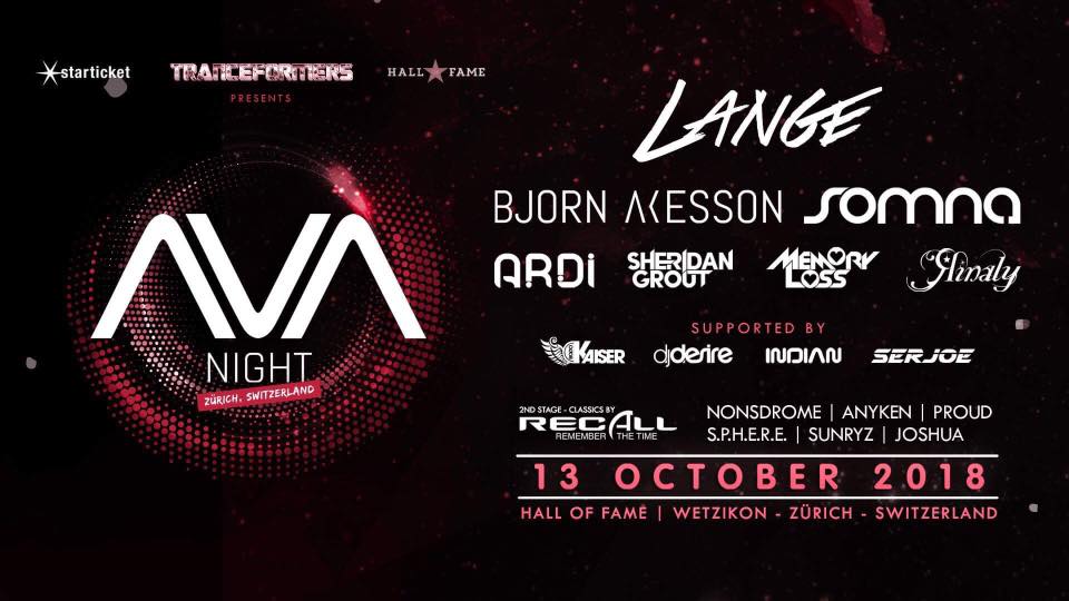 Tranceformers Presents AVA Recordings Night 13.10.2018